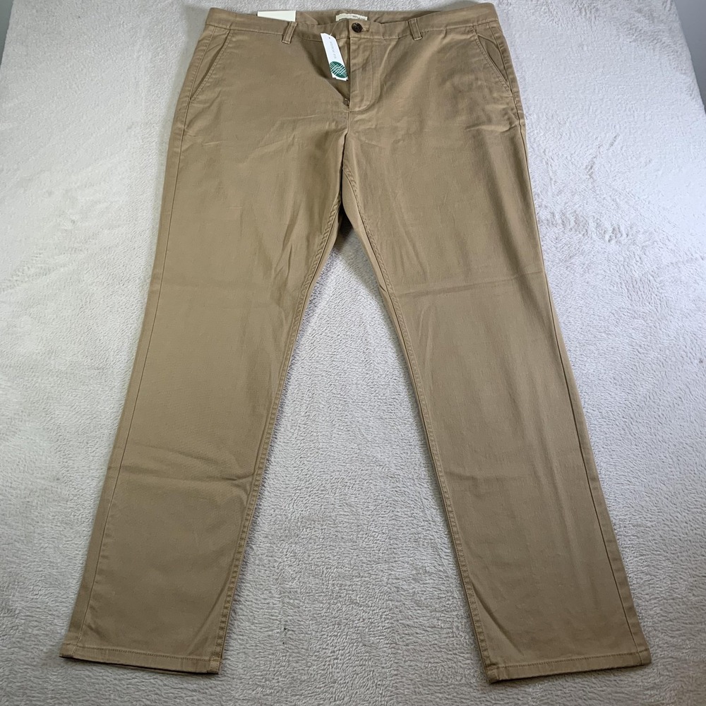 Hawker Rye Pants Mens 40x32 (Tag 38x30) Tan Beige Stretch Slim Fit Chino NEW